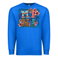 True Royal floral leopard frame mini Premium Sweatshirt - LillyAllenDesigns
