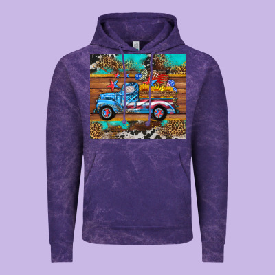 Western  American Truck Sunflowers  Mousepad Vintage Hoodie Designed By Hra Design Shop