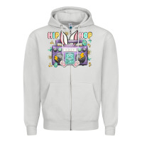 Dove Grey hip hop easter Zipper Hoodie - MaliasSmallBusiness