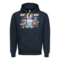 Navy hip hop easter Zipper Hoodie - MaliasSmallBusiness