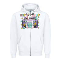 White hip hop easter Zipper Hoodie - MaliasSmallBusiness