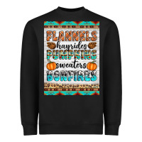 Black Flannels Hayrides Pumpkins Sweaters Bonfires Heavyweight Sweatshirt - Artiststas