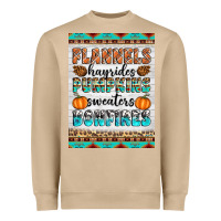 Flannels Hayrides Pumpkins Sweaters Bonfires Heavyweight Sweatshirt | Teevron