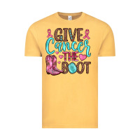 Vintage Mustard give cancer the boot Vintage Tee - JahusDesignShop