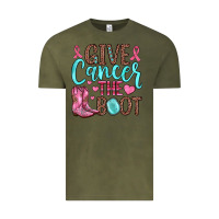 Vintage Olive give cancer the boot Vintage Tee - JahusDesignShop