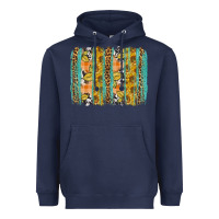 Navy fall sunflower brushstroke Heavyweight Hoodie - BundleAndBundleShop