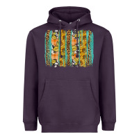 Plum fall sunflower brushstroke Heavyweight Hoodie - BundleAndBundleShop