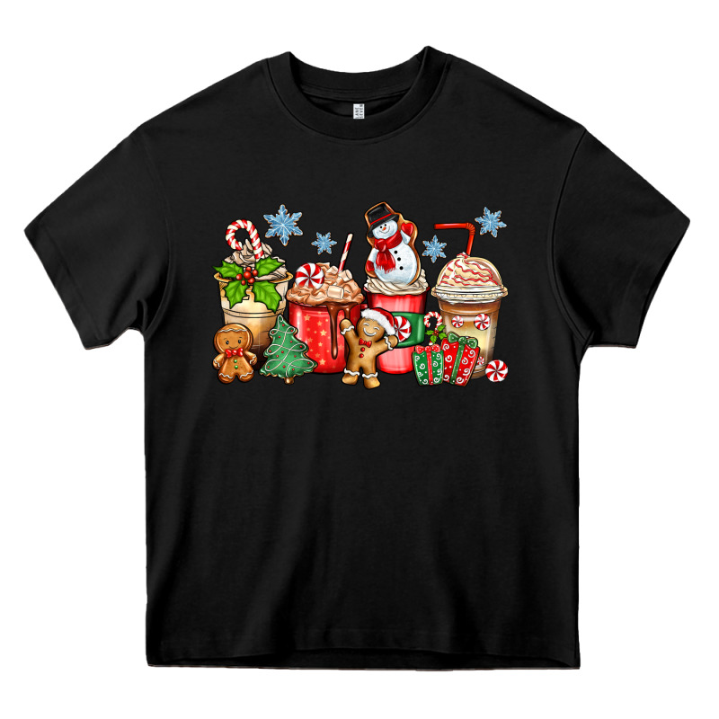 Christmas Coffee Cups Heavy Core Tee by Zillion Design Studio | Teevron
