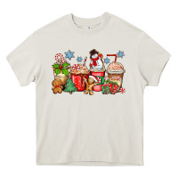 Cream christmas coffee cups Heavy Core Tee - Zillion Design Studio