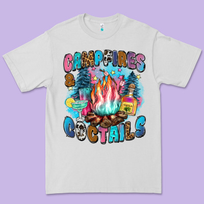 Campfires And Coctails Premium Tee Designed By Zillion Design Studio