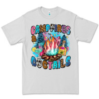 Dove Grey campfires and coctails Premium Tee - Zillion Design Studio