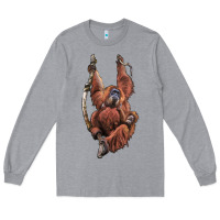 Heather Grey Orangutan And Baby Long Sleeve Tee - LillyAllenDesigns