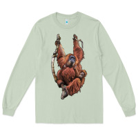 Matcha Orangutan And Baby Long Sleeve Tee - LillyAllenDesigns