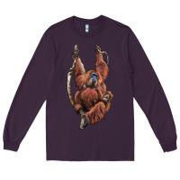 Plum Orangutan And Baby Long Sleeve Tee - LillyAllenDesigns
