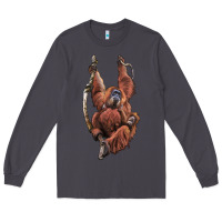Smoke Orangutan And Baby Long Sleeve Tee - LillyAllenDesigns