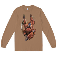 Toasted Coconut Orangutan And Baby Long Sleeve Tee - LillyAllenDesigns