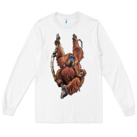 White Orangutan And Baby Long Sleeve Tee - LillyAllenDesigns
