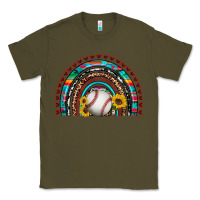Army Green baseball rainbow Classic Tee - Artiststas
