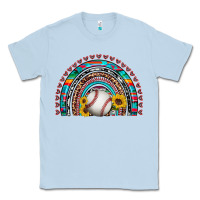 Dusty Blue baseball rainbow Classic Tee - Artiststas