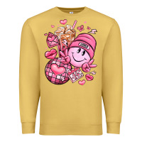 Antique Gold retro valentines day Premium Sweatshirt - LillyAllenDesigns