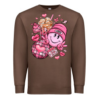Chestnut retro valentines day Premium Sweatshirt - LillyAllenDesigns