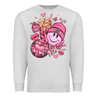 Dove Grey retro valentines day Premium Sweatshirt - LillyAllenDesigns