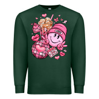 Sports Green retro valentines day Premium Sweatshirt - LillyAllenDesigns