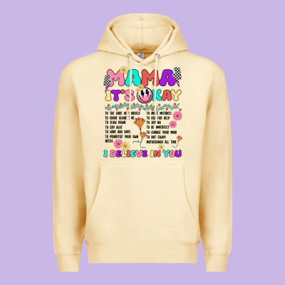 Mama It's Okay Premium Hoodie Designed By Jahusdesignshop