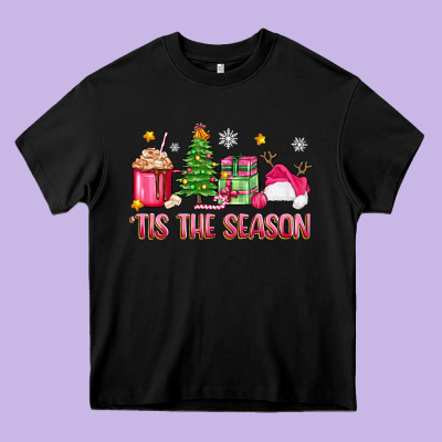 Heavy Core Tee 'tis the season pink christmas
