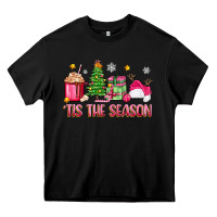 Black 'tis the season pink christmas Heavy Core Tee - Zillion Design Studio