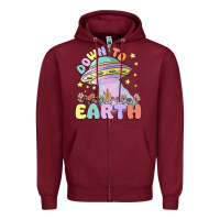 Burgundy down to earth Zipper Hoodie - MaliasSmallBusiness