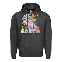 Charcoal Heather down to earth Zipper Hoodie - MaliasSmallBusiness