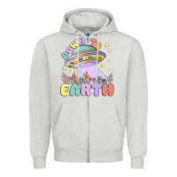 Dove Grey down to earth Zipper Hoodie - MaliasSmallBusiness