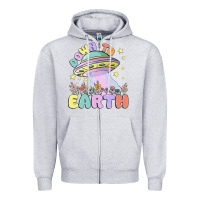 Heather Grey down to earth Zipper Hoodie - MaliasSmallBusiness