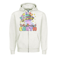 Oatmeal Heather down to earth Zipper Hoodie - MaliasSmallBusiness