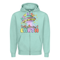 Seafoam down to earth Zipper Hoodie - MaliasSmallBusiness