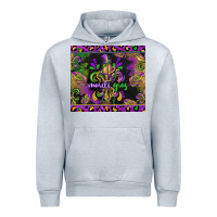 Heather Grey mardi gras fleur de lis Urban Hoodie - CowGirlArtShop