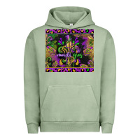 Pigment Oil Green mardi gras fleur de lis Urban Hoodie - CowGirlArtShop
