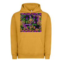 Pigment Peanut Butter mardi gras fleur de lis Urban Hoodie - CowGirlArtShop