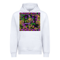 White mardi gras fleur de lis Urban Hoodie - CowGirlArtShop