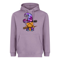 Lavender witch gnome with broom Heavyweight Hoodie - BundleAndBundleShop