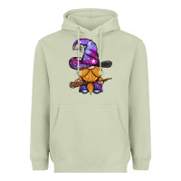 Matcha witch gnome with broom Heavyweight Hoodie - BundleAndBundleShop
