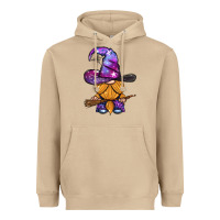 Mushroom witch gnome with broom Heavyweight Hoodie - BundleAndBundleShop