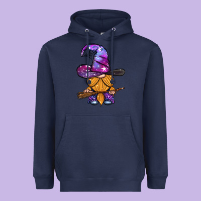 Witch Gnome With Broom Heavyweight Hoodie Designed By Bundleandbundleshop