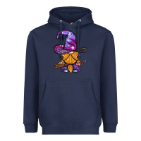 Navy witch gnome with broom Heavyweight Hoodie - BundleAndBundleShop