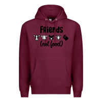 Burgundy Friends not Food Premium Hoodie - Bettercallsaul