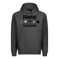 Charcoal Heather Friends not Food Premium Hoodie - Bettercallsaul