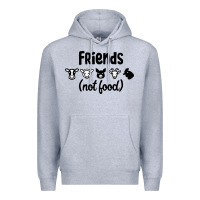 Heather Grey Friends not Food Premium Hoodie - Bettercallsaul