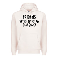 Pale Pink Friends not Food Premium Hoodie - Bettercallsaul