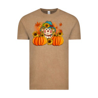 Vintage Coffee fall scarecrow with pumpkins Vintage Tee - Artiststas